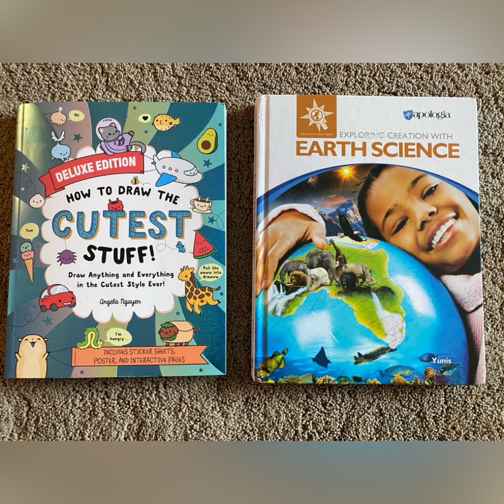 Exploring creations with earth Science (Apologia) & How to draw the cutest stuff